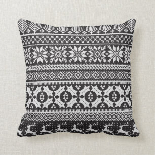 Fair Isle Knit Sweater Coussin