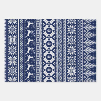 Fair Isle Knit Sweater Wrapping Paper Sheet