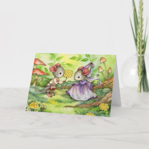 Fair Maiden - Cute Medieval Mouse Art Card