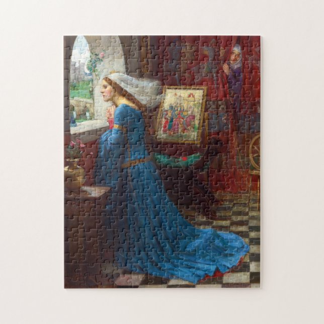 Fair Rosamund c. 1916 by John William Waterhouse Jigsaw Puzzle (Vertical)