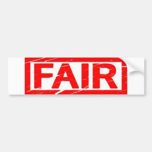 Fair Stamp Bumper Sticker