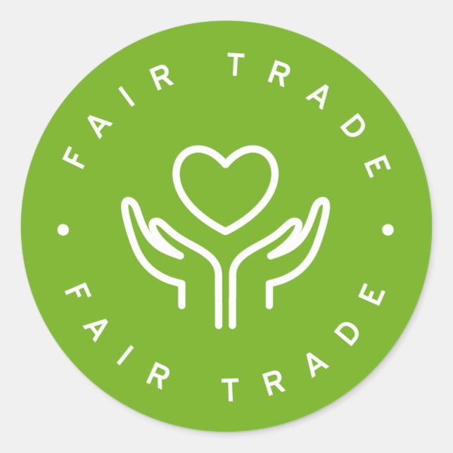Fair trade classic round sticker (Front)