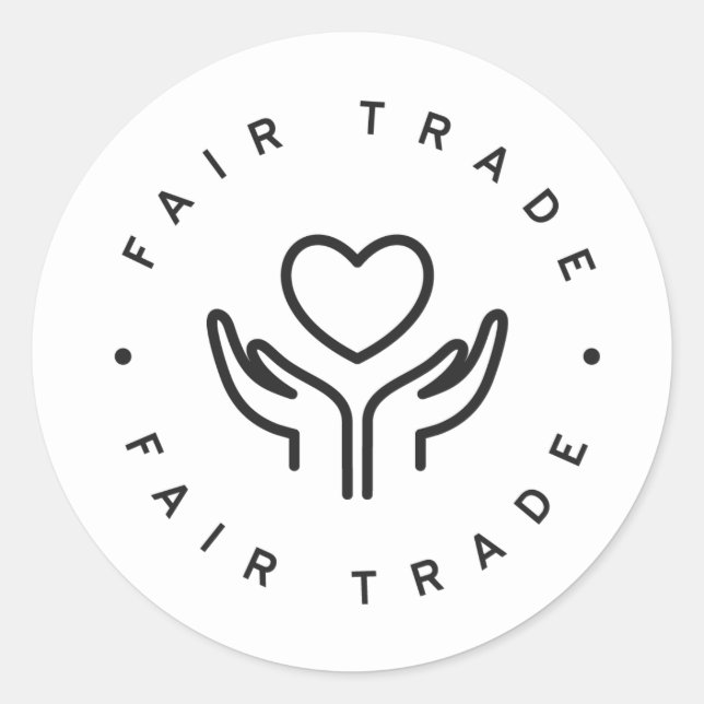 Fair trade classic round sticker (Front)