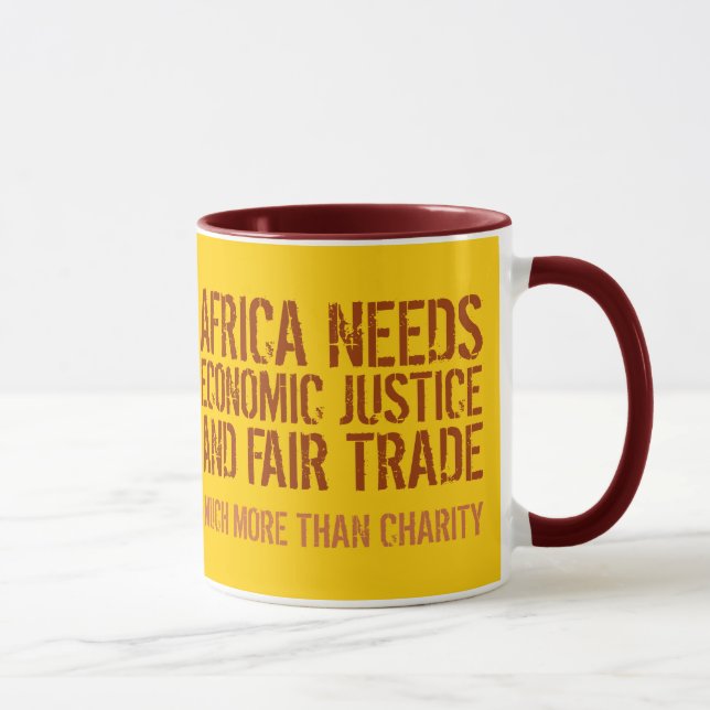 Fair Trade slogan on Mug for Activists (Right)