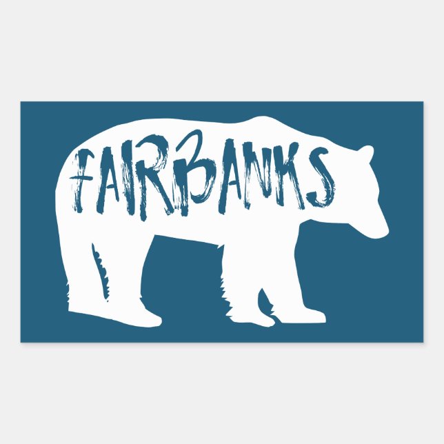 Fairbanks Alaska Bear Sticker (Front)