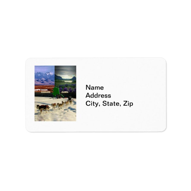 Fairbanks, Alaska Collage Label (Front)