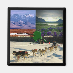 Fairbanks, Alaska Collage Magnet