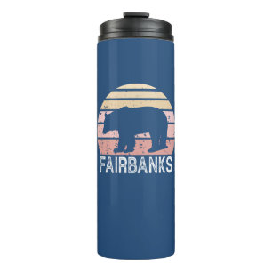 Fairbanks Alaska Retro Bear Thermal Tumbler