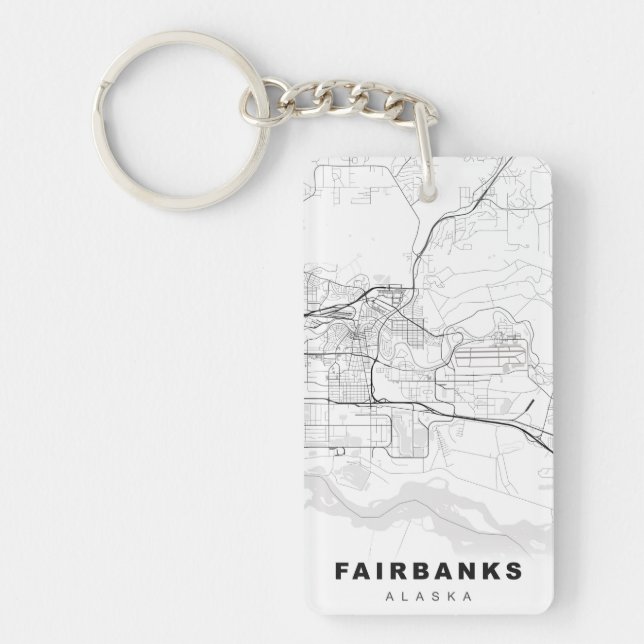 Fairbanks Map Keychain (Front)