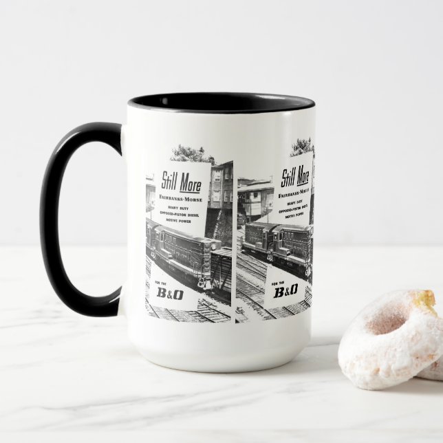 Fairbanks Morse Diesel Locomotives 1957 Mug (With Donut)