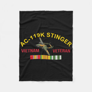 Fairchild Ac-119 Stinger Vietnam Veteran Ac-119 Ai Fleece Blanket