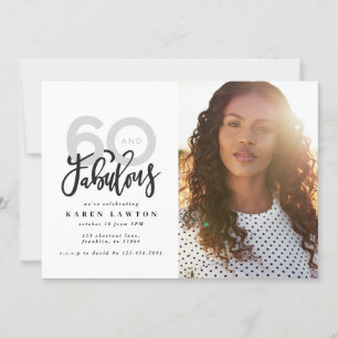 Faire 60 belle invitation d'anniversaire photo