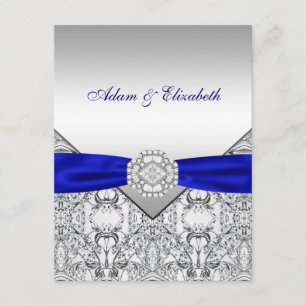 Faire Argent Et Invitations De Mariage Bleu Royal