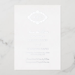 Faire carte de mariage à feuille d'argent véritabl