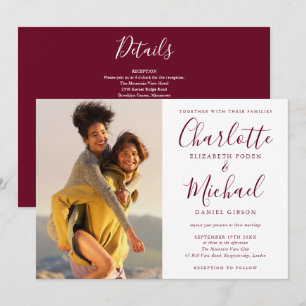 Faire carte de mariage tout-en-un en écriture Bour