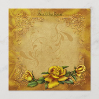 Faire carte d'invitation de mariage Rose dorée