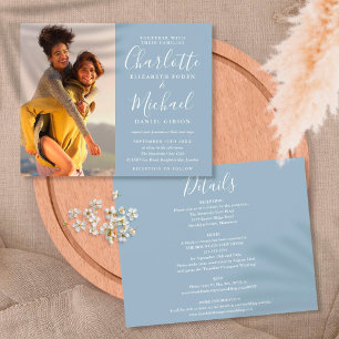Faire Carte d'Invitation de Mariage Tout en Un Ble