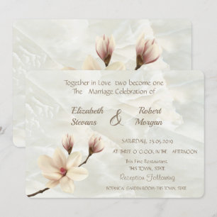 Faire Chic Magnolia, Invitation de Mariage en Marb