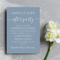 Faire Connaître Dusty Blue Invitation de Réception