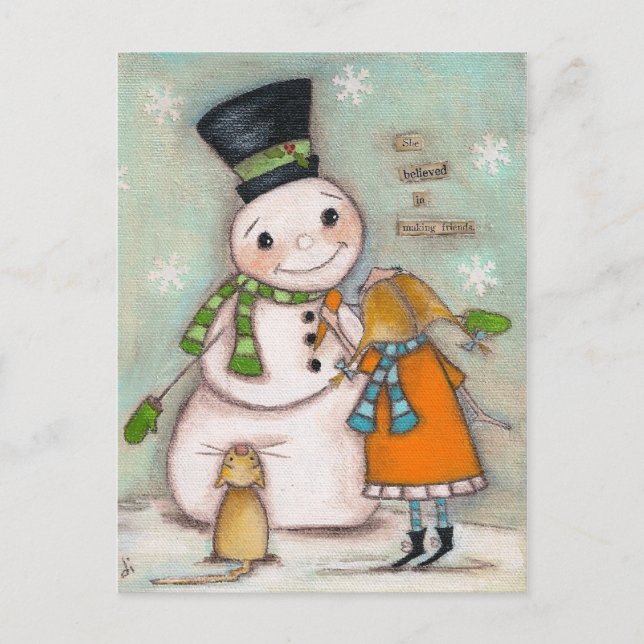Faire des amis - Carte postale Vacances (Devant)