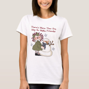 Faire des amis T-shirts et cadeaux Snowman