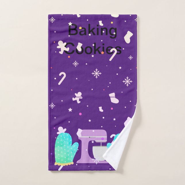 Faire des cookies de Noël (Serviette à main)