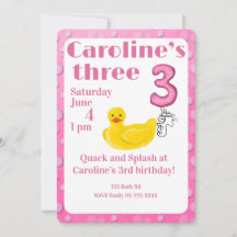 Faire des éclaboussures Invitation d'anniversaire 