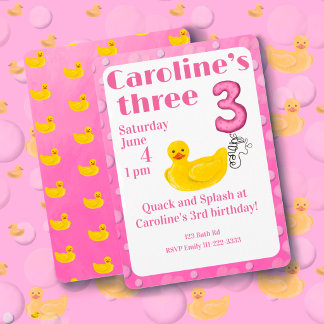 Faire des éclaboussures Invitation d'anniversaire 