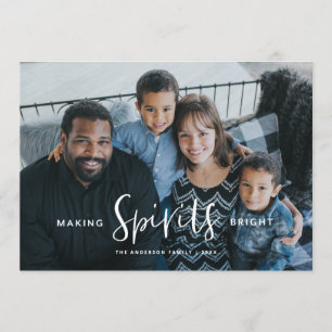 Faire des esprits une carte de Noël de Noël brilla