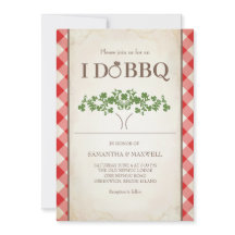 Faire des invitations de mariage BBQ motif gingham