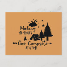 Faire des souvenirs Un camping à la fois carte pos
