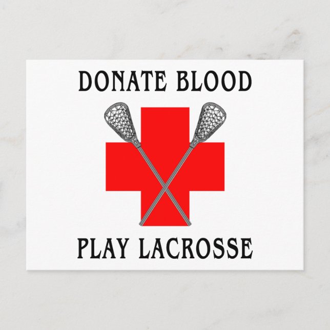 Faire don de sang Lacrosse Cartes de jeu (Devant)