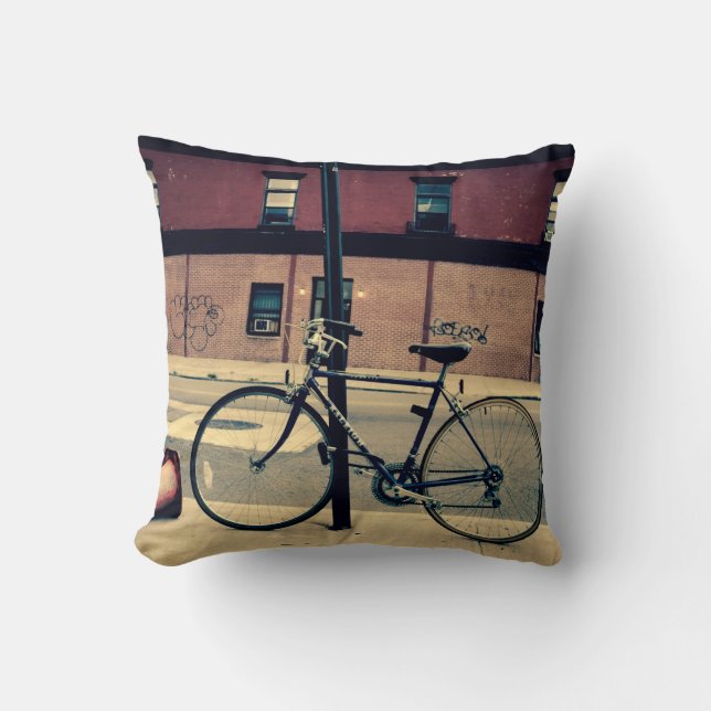 Faire du vélo dans le coussin de Brooklyn (Recto)