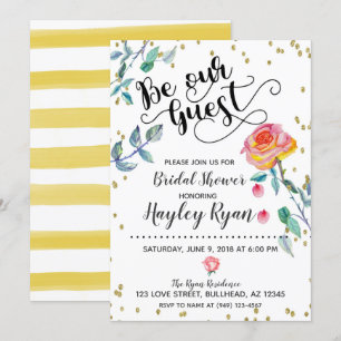 Faire Fête de Mariage Invitation à l'aquarelle
