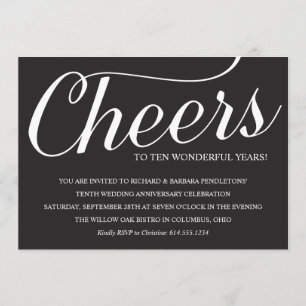 Faire invitation de fête pour 10 ans de mariage