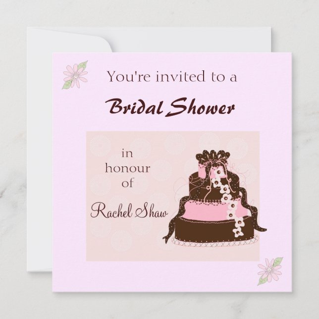 Faire invitation de gâteau pour la douche de la ma (Devant)