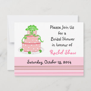 Faire invitation de gâteau rose pour la douche de