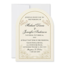 Faire invitation de mariage à arche florale