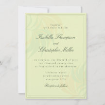Faire invitation de mariage à la palme verte éléga
