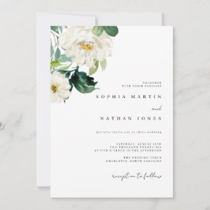 Faire invitation de mariage à l'aquarelle verdoyan