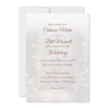 Faire invitation de mariage à l'arche de rose rose