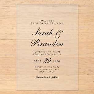 Faire invitation de mariage à script minimaliste e