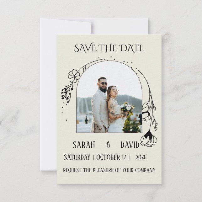 Faire invitation de mariage "Arche élégante" pour  (Devant)
