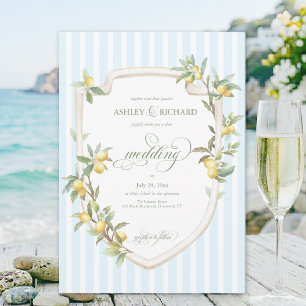 Faire invitation de mariage au citron méditerranée