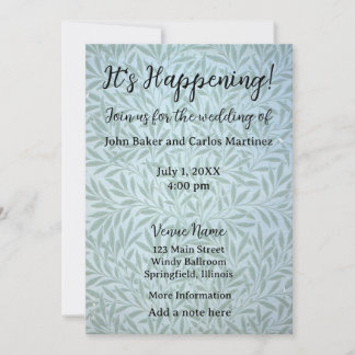 Faire invitation de mariage aux feuilles délicates