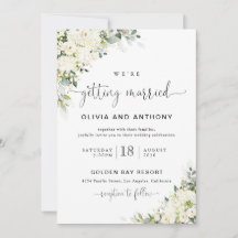 Faire Invitation de Mariage aux Fleurs Blanches Él
