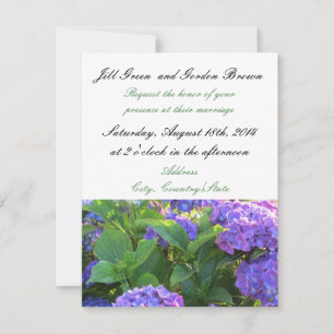 Faire invitation de mariage aux hortensias violets