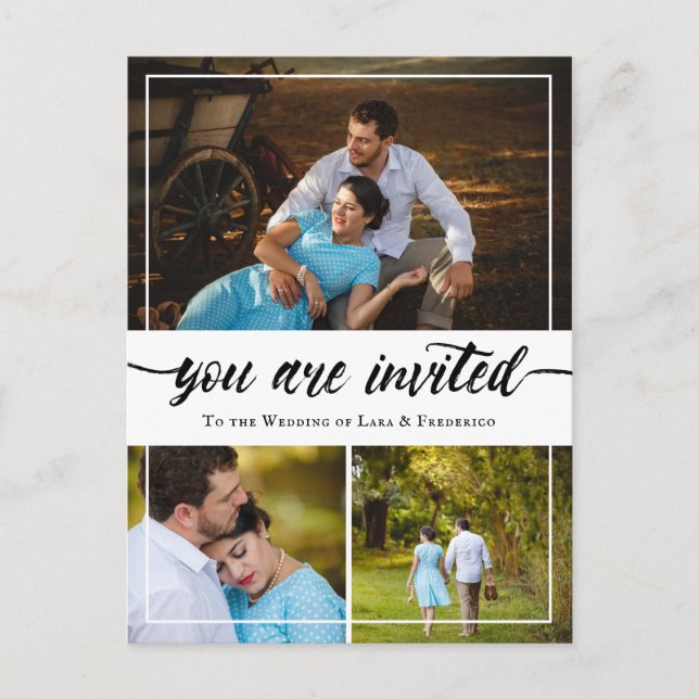 Faire Invitation de Mariage avec Collage de Photos (Devant)