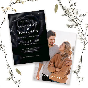 Faire Invitation de Mariage avec Rose de Minuit No