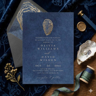 Faire invitation de mariage bleu marine nautique